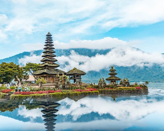 The scenery is beautiful Bali