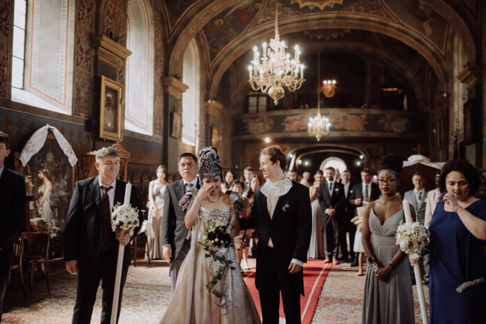 wedding at Bran Castle in Romania